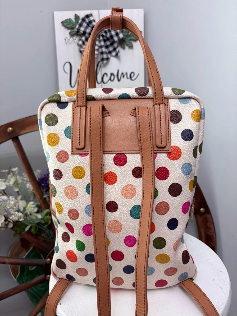 TORY BURCH Dot Mosaic Multicolor in PVC/canvas with leather trim